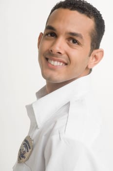 Portrait of security guard