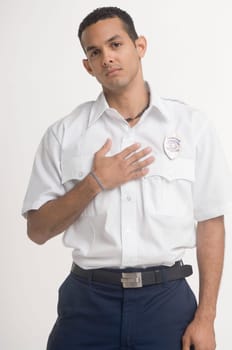 Portrait of security guard