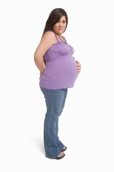 Portrait of young pregnant woman