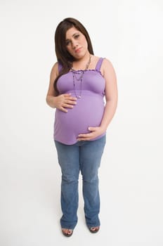 Portrait of young pregnant woman
