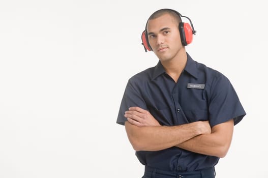 Portrait of airport ground traffic controller