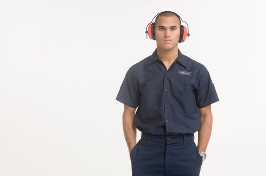 Portrait of airport ground traffic controller