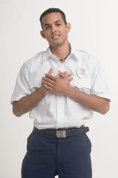 Portrait of security guard