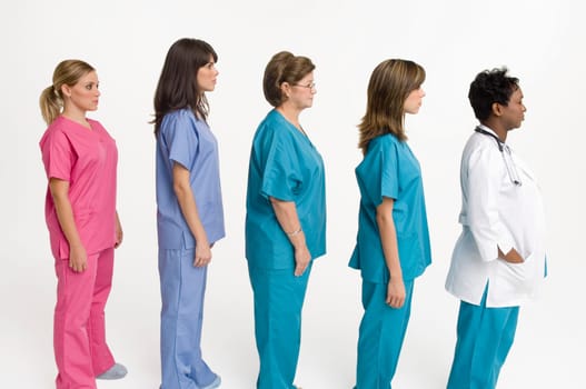 Group portrait of doctors and nurses
