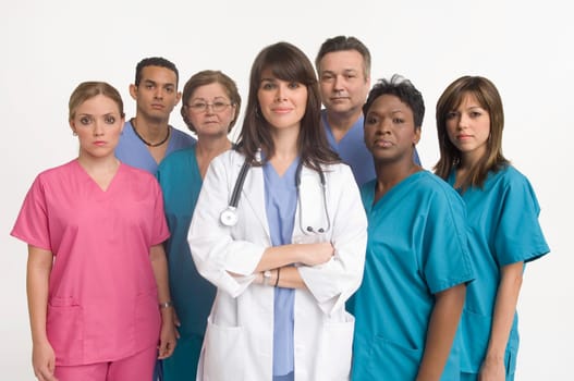 Group portrait of doctor and nurses