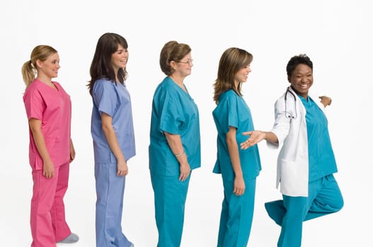 Group portrait of doctors and nurses