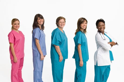 Group portrait of doctors and nurses
