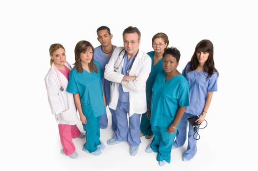Group portrait of nurses and doctors
