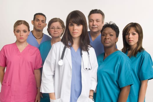 Group portrait of doctor and nurses