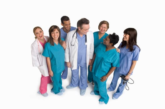 Group portrait of nurses and doctors