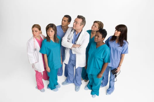 Group portrait of nurses and doctors