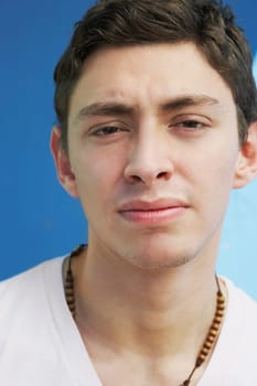 Young man looking at camera