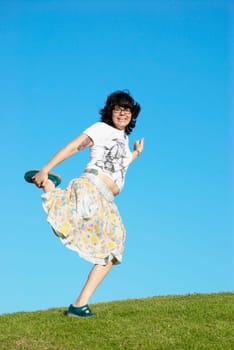 Young woman being playful