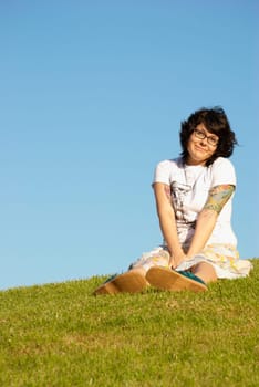 Young woman being playful