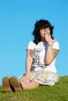 Young woman being playful