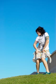 Young woman being playful