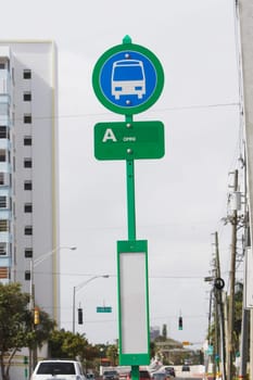 Bus sign in Miami