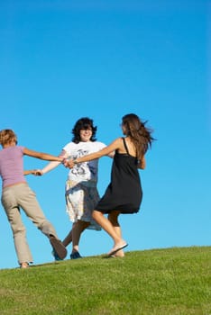 Friends turning in circles