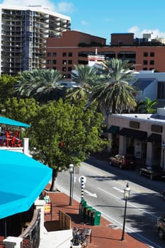 Street scene from above, Miami