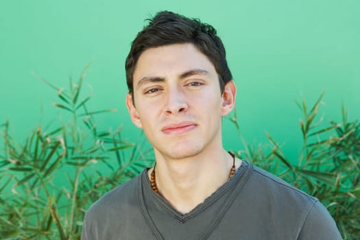 Young man looking at camera