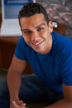 Portrait of a young man smiling
