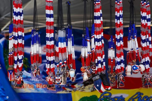 Close-up of Latin American necklaces
