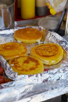 Close-up of pancakes