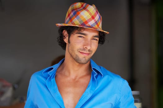 Portrait of a young man smiling