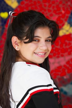 Portrait of a girl smiling