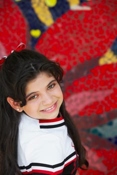 Portrait of a girl smiling