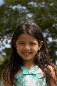 Portrait of a girl smiling
