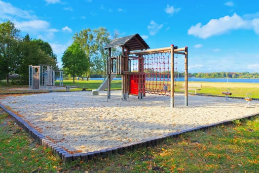 Senftenberg Lake beach Niemtsch and playground, Lusatian Lake District