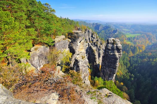 so called Raaber Kessel in the Elbe sandstone mountains