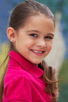 Portrait of a girl smiling