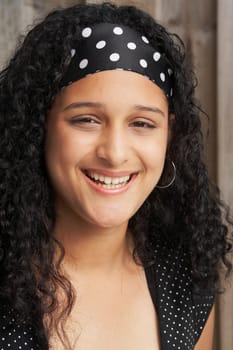 Portrait of a teenage girl smiling