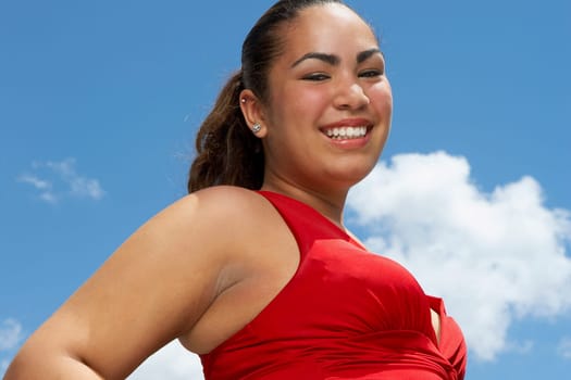 Portrait of a teenage girl smiling
