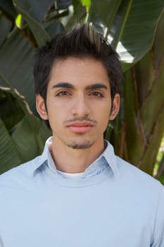 Portrait of a young man thinking