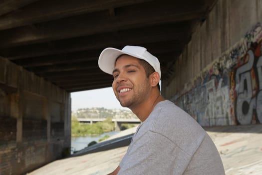 Close-up of a young man smiling