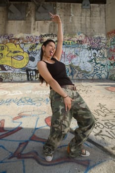 Young woman dancing