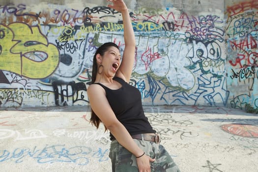 Young woman dancing