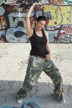 Young woman dancing