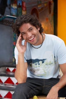 Portrait of a young man smiling