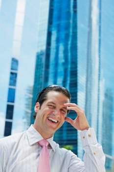 Portrait of a businessman smiling
