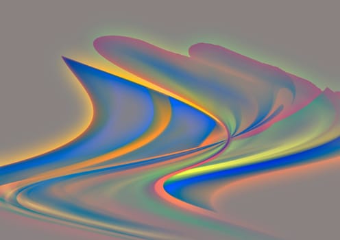 waves moving on in a soft curve