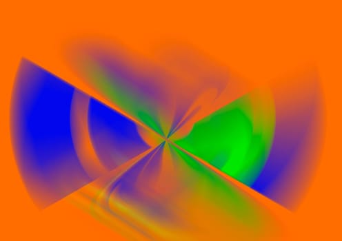 colorful propeller in fast movement