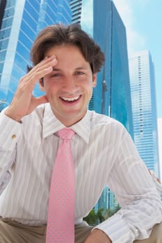 Portrait of a businessman smiling