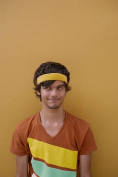 Close-up of a young man looking away