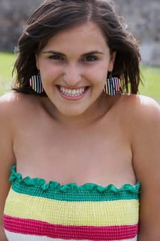Portrait of a young woman smiling