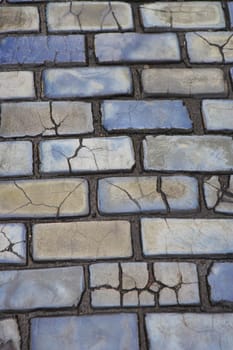 Close-up of a cobblestone road, Old San Juan, San Juan, Puerto Rico