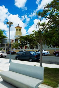 Cars moving on the road, Luquillo, Puerto Rico